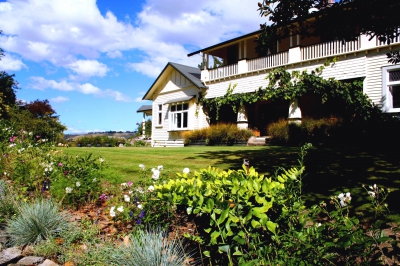 Garden view of Historic Homestead